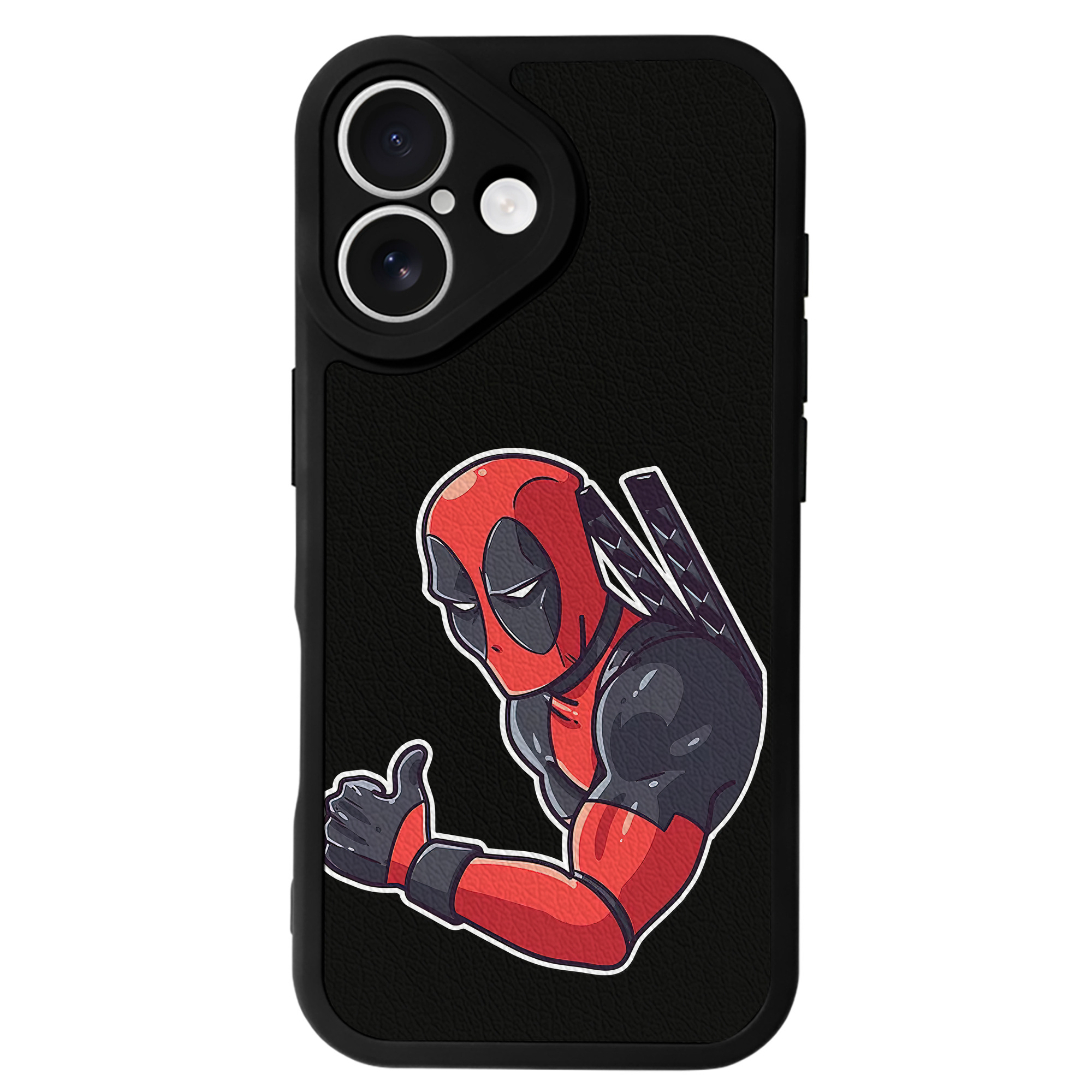 （画像用） Deadpool デッドプール 【iPhone 16シリーズ対応】シリコンスマホケース（レザー調） 材質：シリコン